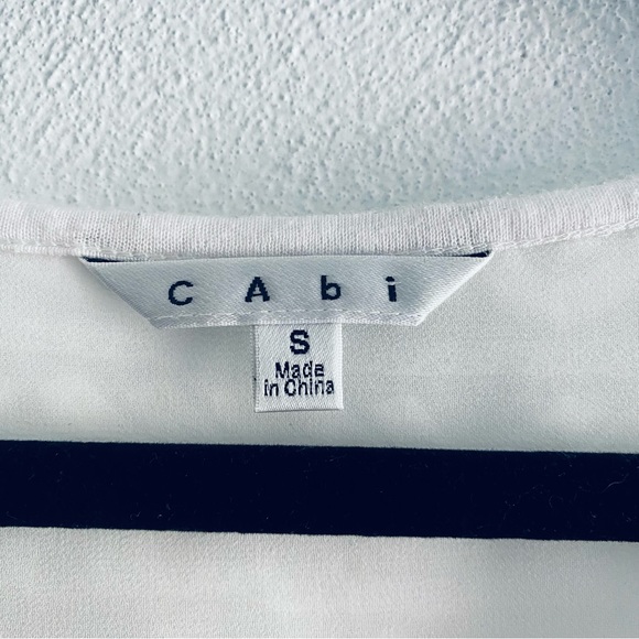 Cabi white lace aztec print back detail blouse - Picture 8 of 8